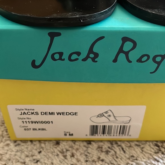 Jack Roger Demi Wedge black, size 8. Used, good condition, see pictures. - Picture 3 of 5